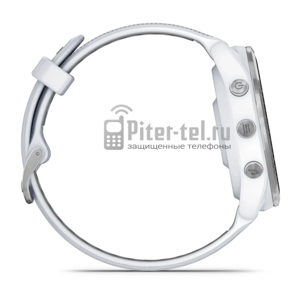 Умные часы Garmin Forerunner 965 белые, титановый безель, с белым ремешком