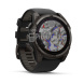 Умные часы Garmin Fenix 8 51mm Sapphire Solar Carbon Grey DLC Titanium с черным ремешком