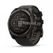 Умные часы Garmin Fenix 8 51mm Sapphire Solar Carbon Grey DLC Titanium с черным ремешком