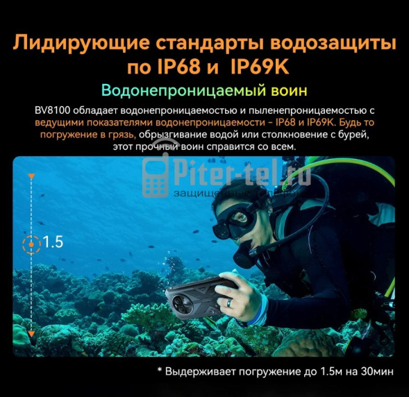 Смартфон Blackview BV8100 8/256Gb Black