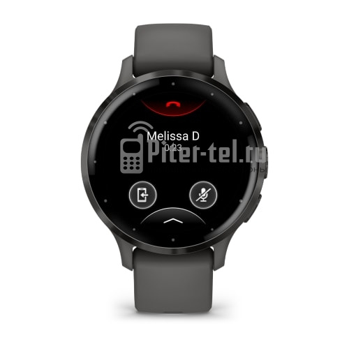 Умные часы Garmin Venu 3S 41mm Advanced GPS Smartwatch Pebble Gray с темно-серым ремешком